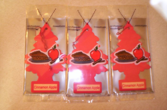 Cinnamon Apple Tree Air Freshener - Lot of 3 -