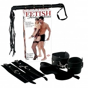 Deluxe leather bondage kit
