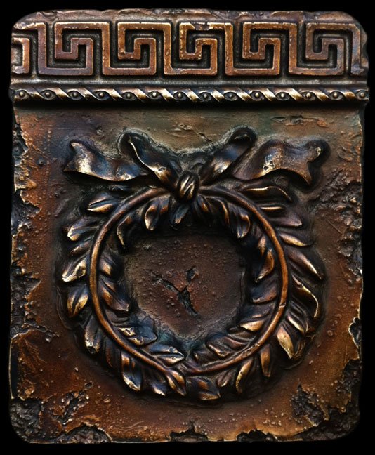Roman wreath plaque sculpture