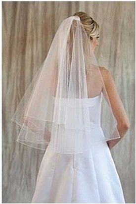NEW Bridal Wedding VEIL - White or Ivory, 2 Layers, Waist Length, Pencil Edge