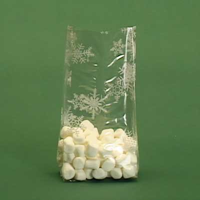 White Snowflakes Cello Bags 100 cnt $19.99, 3.5" x 7.5" size