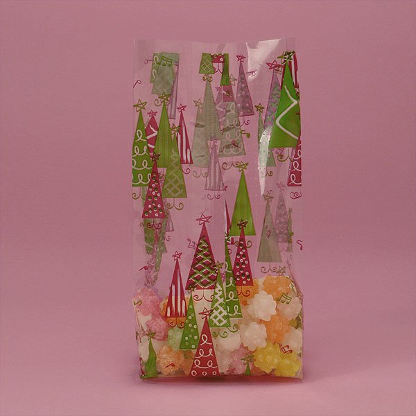 Rockin Christmas Trees Cello Bags 100 cnt $19.99, 3.5" x 7.5" size