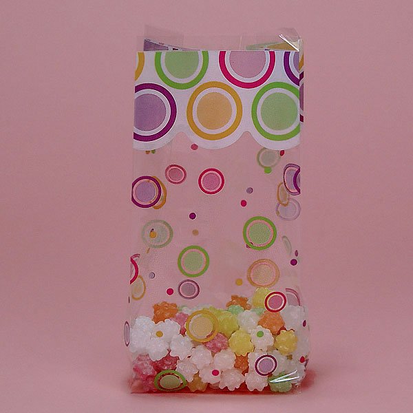 Bright Eye Mod Dots Cello Bags 100 cnt, 3.5" x 7.5" size