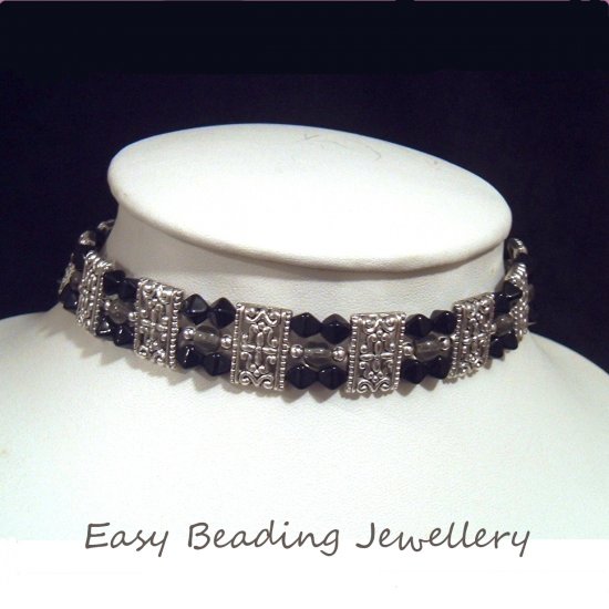 BOHO CZECH & SILVER 925 CHOKER