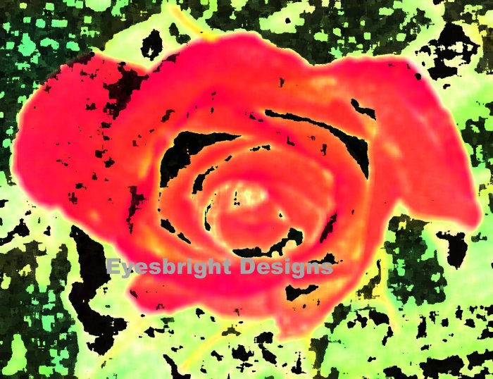 Rose - Digital Abstract Art - 18x12 Poster