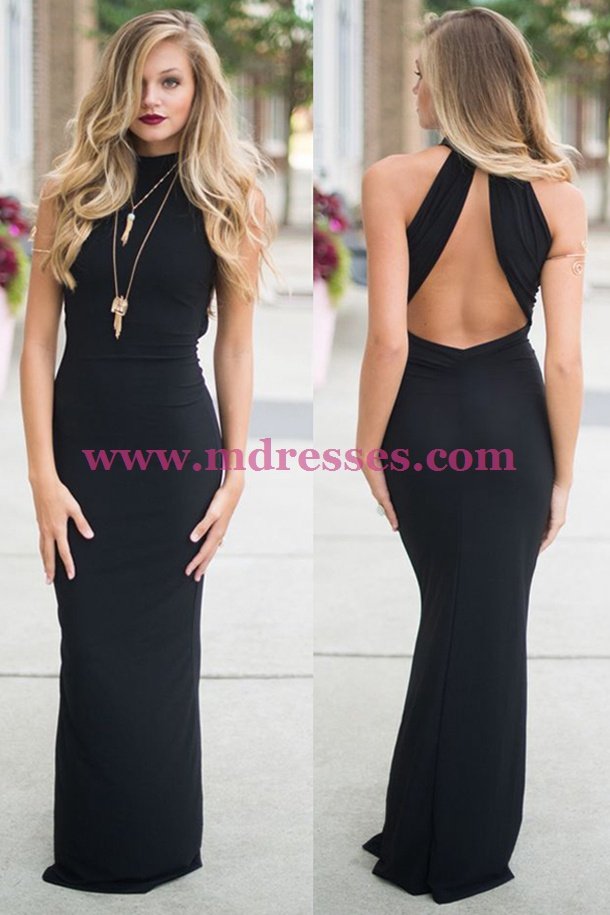 Long Black Mermaid Prom Dresses Party Evening Gowns 454