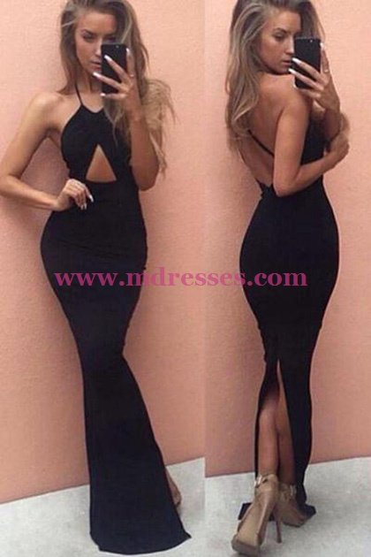Sexy Long Black Mermaid Prom Dresses Party Evening Gowns 456