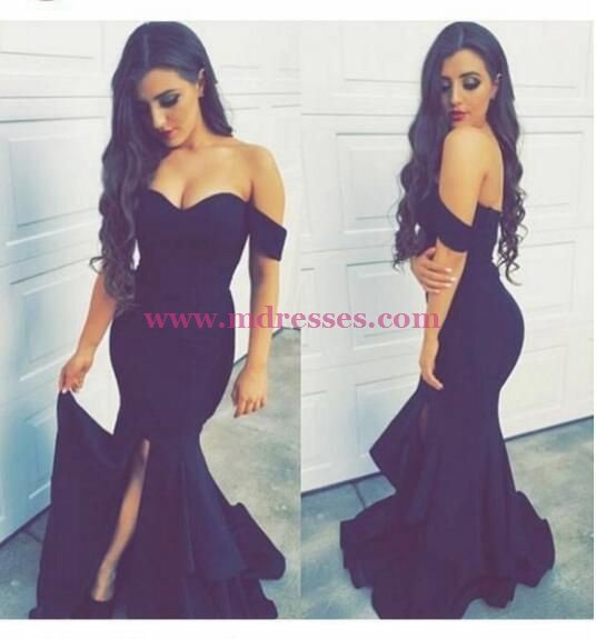 Mermaid Off-the-Shoulder Long Prom Dresses Party Evening Gowns 501