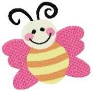 Cute Bugs & Flower Machine Embroidery Designs 4x4 Hoop