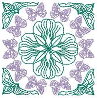 Vintage Butterfly Quilt Machine Embroidery Designs 4x4 Hoop