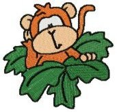Monkey Around Machine Embroidery Designs 4x4 Hoop