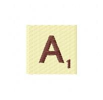 Game Tile Alphabet Embroidery Designs 4x4 Hoop