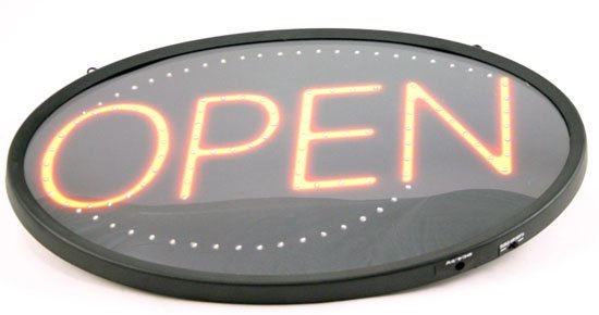 13 x 21 Neon Open Sign w Power Adaptor