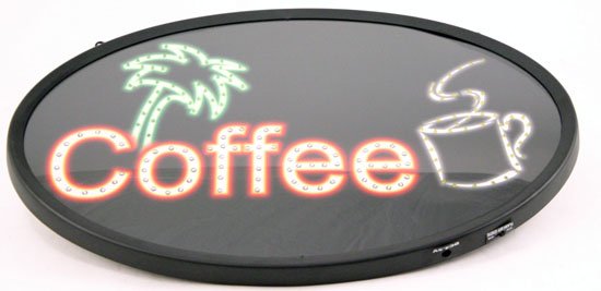 Brand New 13 x 21 Neon Coffee Sign w Power Adaptor