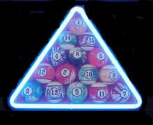 12" x 12" Neon Billiard Pool Sign