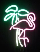 19" x 7" Neon Flamingo Sign
