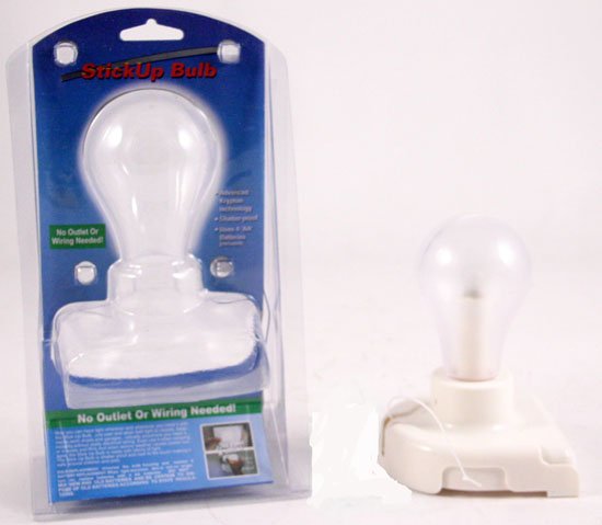 New Stick Up Bulb -Zero Wiring and No Outlets Required