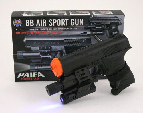 P0621AB Air Soft Pistol w Laser Site&Flash Light