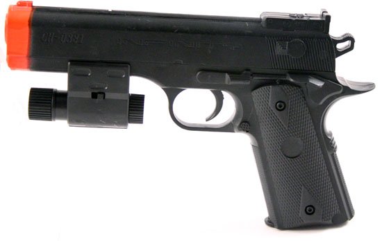 7in Semi Auto Air Soft Pistol w Red Laser Site