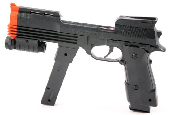 9in Air Soft Pistol w BlueLight -Qty2:Magazines