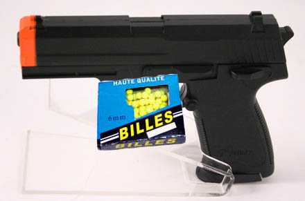 QTY 2 - 6in Airsoft Pistol - Shoots 6mm Pellets