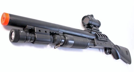 AS117 Airsoft Breaker Shotgun w Hop Up Laser Scope Free Shipping