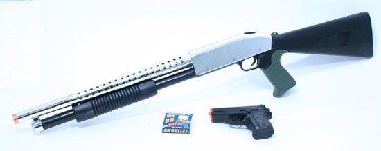 AS55: Air Soft Pump Shotgun Rifle + Pistol