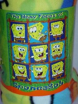 50" x 60" The Faces of Spongebob Squarepants Fleece Blanket