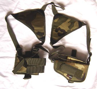 Camo Shoulder Holster w/Clip Holder