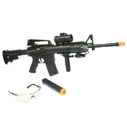 M-16 style airsoft assault rifle is FULLY AUTOMATIC