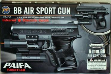 5.5" Airsoft Handgun W/ Laser and Tactical Light