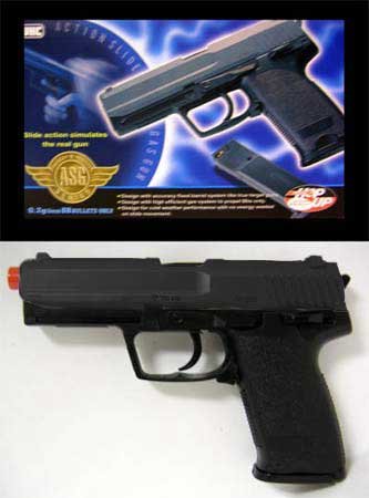 Black Slide Action UHC UG-161 GAS Airsoft Gun