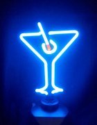 12" x 7" Neon Martini Glass Sign FREE SHIPPING NEW