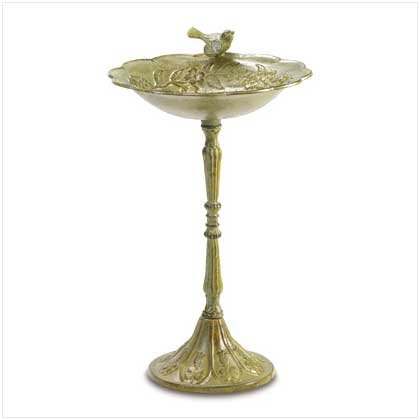 Antique Iron Birdbath