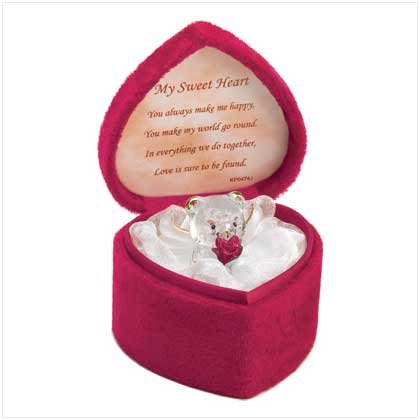Gift Of Love Glass Bear In Box