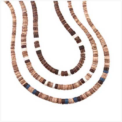 COCONUT BEAD NECKLACES - 1 Dozen
