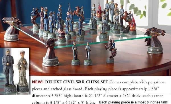 Deluxe Civil War Chess Set
