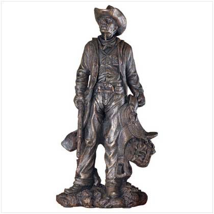 Cowboy with Rifle and Saddle