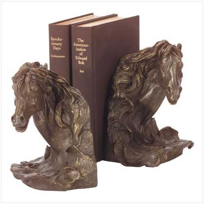 HORSE'S HEAD BOOK ENDS