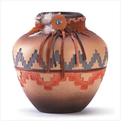 Ceramic Southwest Vase-6 3/4