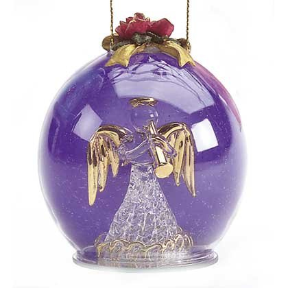 XMAS GLASS ORNANMENT ANGEL
