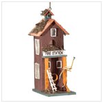2 STORY FIRE STATION BIRDHOUSE