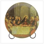 9 PLATE W/LAST SUPPER PRINT