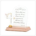 Plate Glass Cross With Prayer
