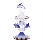COLOR GLASS CAROUSEL DOLPHINS