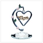 GLASS HANGING MOM HEART
