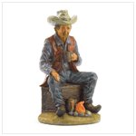 Imitation Wood Cowboy Figure