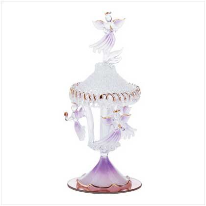 GLASS ANGEL MERRY-GO-AROUND