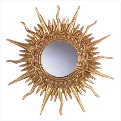 GOLD PLATED SUN RAY MIRROR