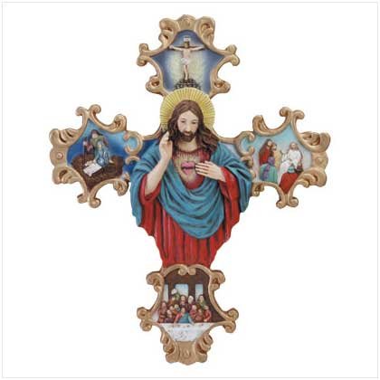Alab. Life Jesus Scroll Cross